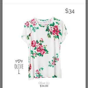 Brand new floral lularoe Olive. Size Large